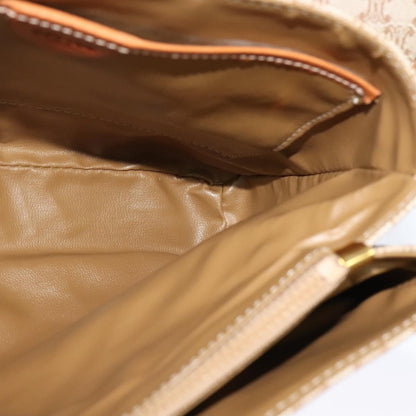 Celine Vintage Macadam Canvas and Leather, Beige, Canvas, Handbag