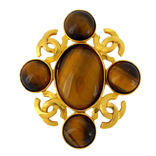 Chanel Coco Mark, Gold, Gold Plated, brooch