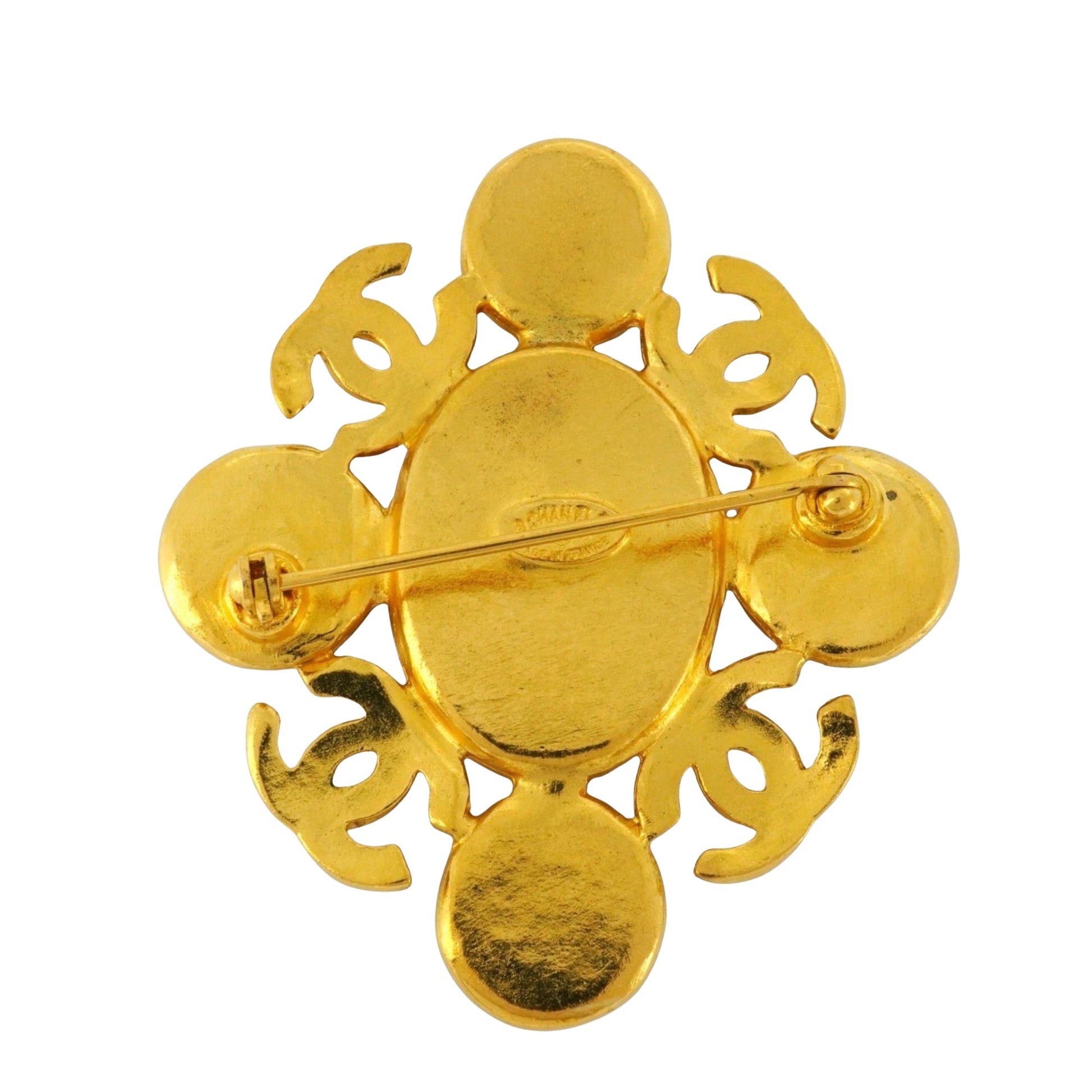 Chanel Coco Mark, Gold, Gold Plated, brooch