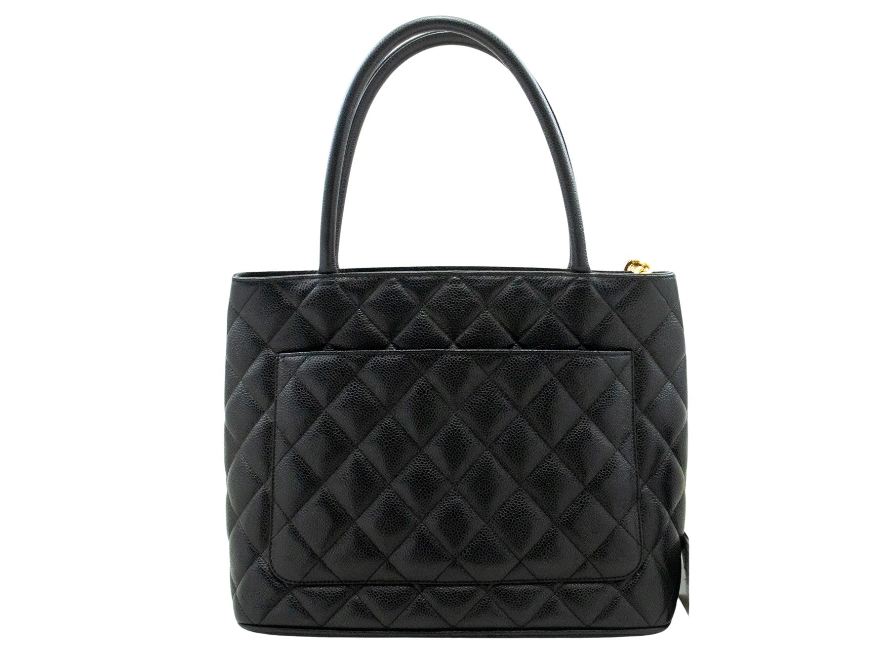 Chanel Medaillon, Black, Leather, tote