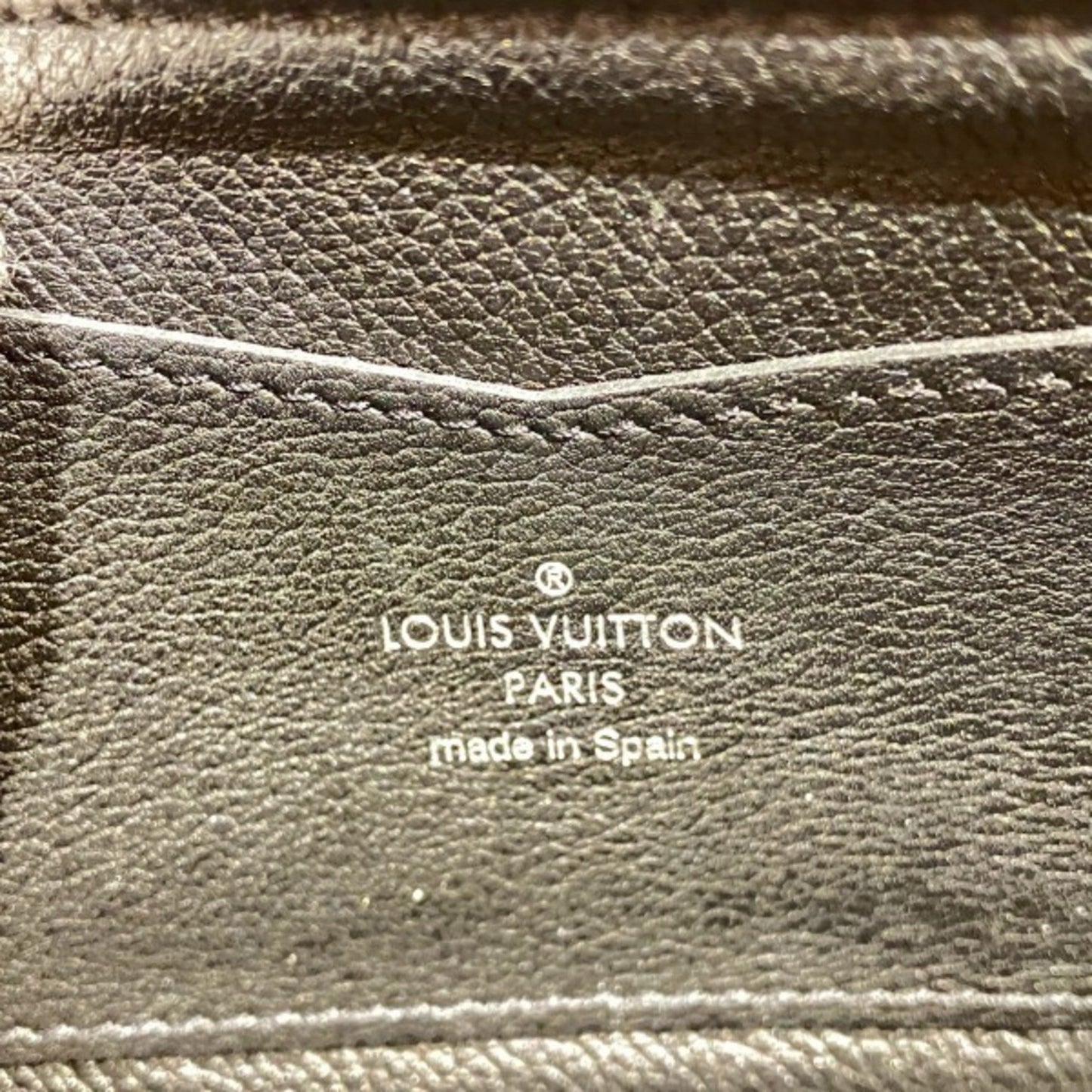 Louis Vuitton Zippy Lockme, Navy, Leather, wallet