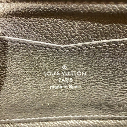 Louis Vuitton Zippy Lockme, Navy, Leather, wallet