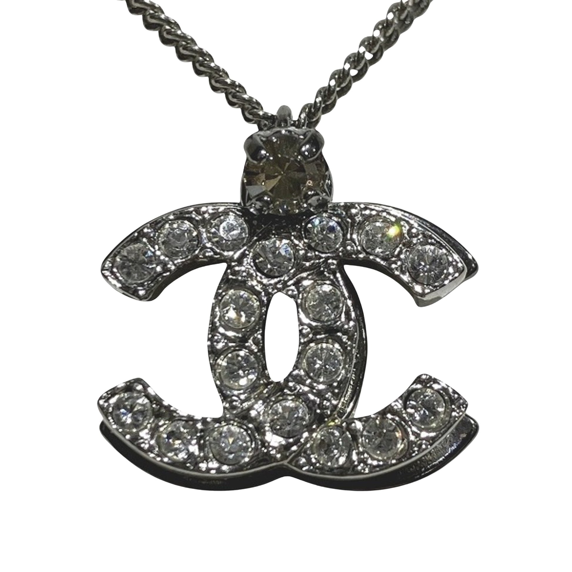 Chanel Coco Mark, Silver, Metal, necklace