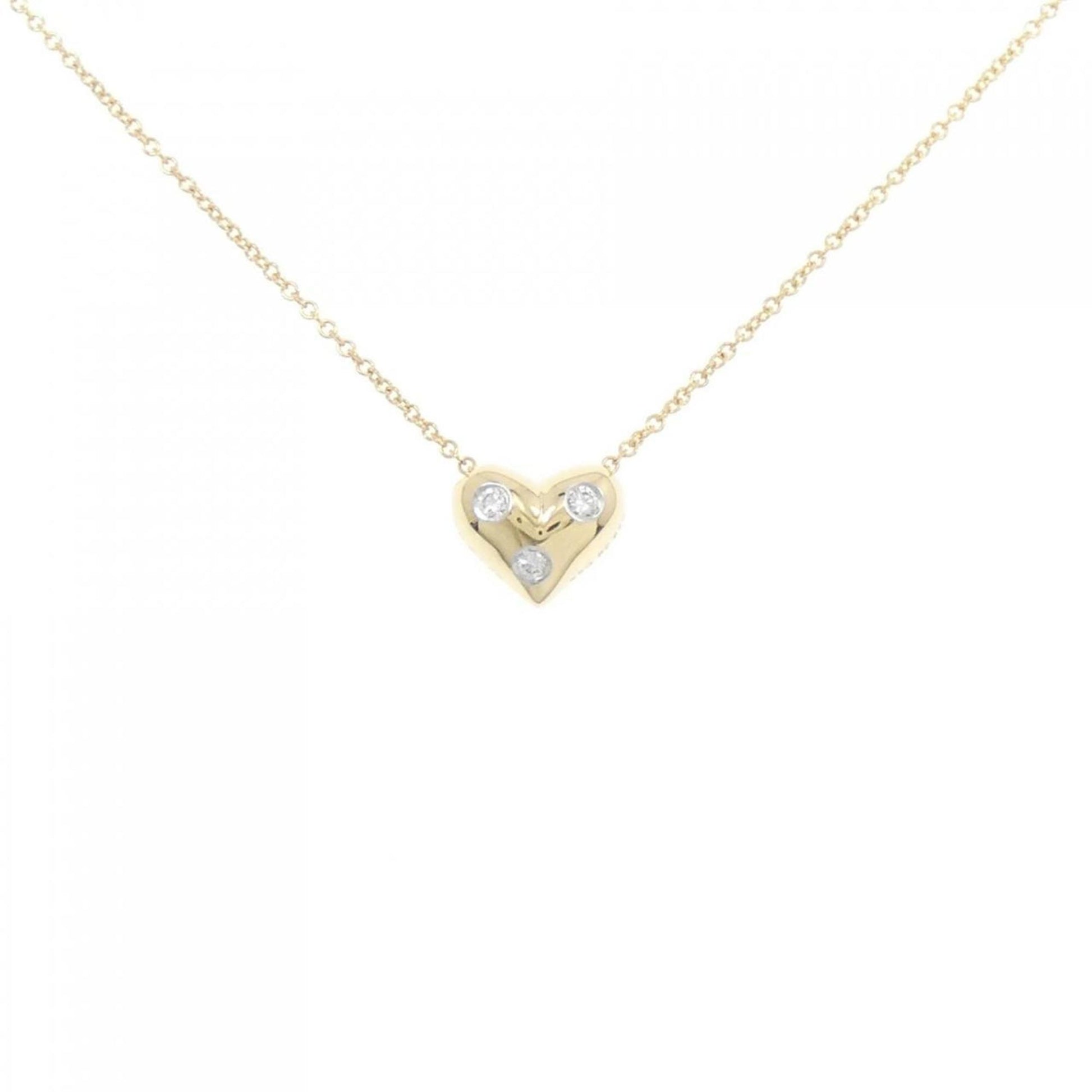 Tiffany & Co Dots Pinch Heart, Gold, Yellow Gold, necklace