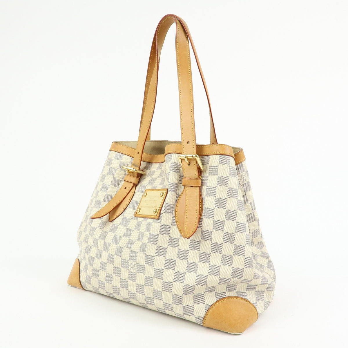Louis Vuitton Hampstead Damier, Beige, Canvas, Handbag