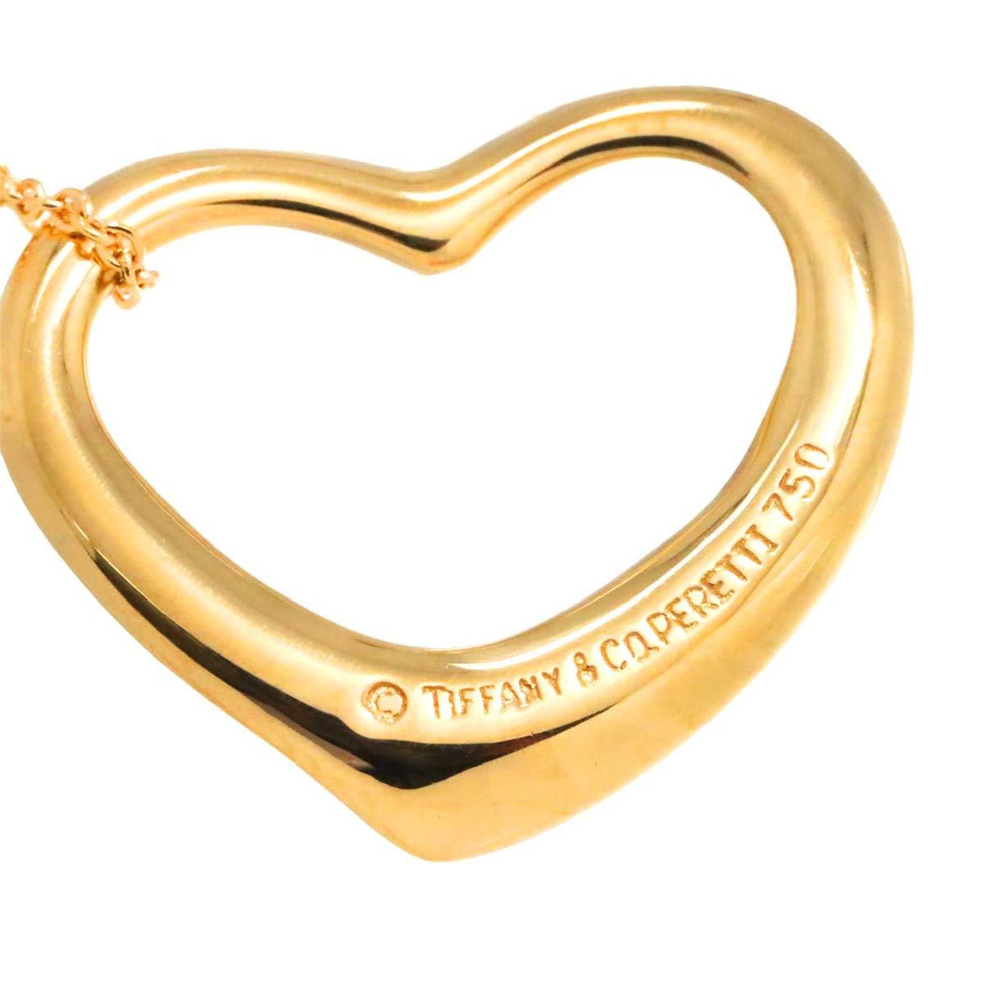 Tiffany & Co Open Heart, Gold, Yellow Gold, necklace