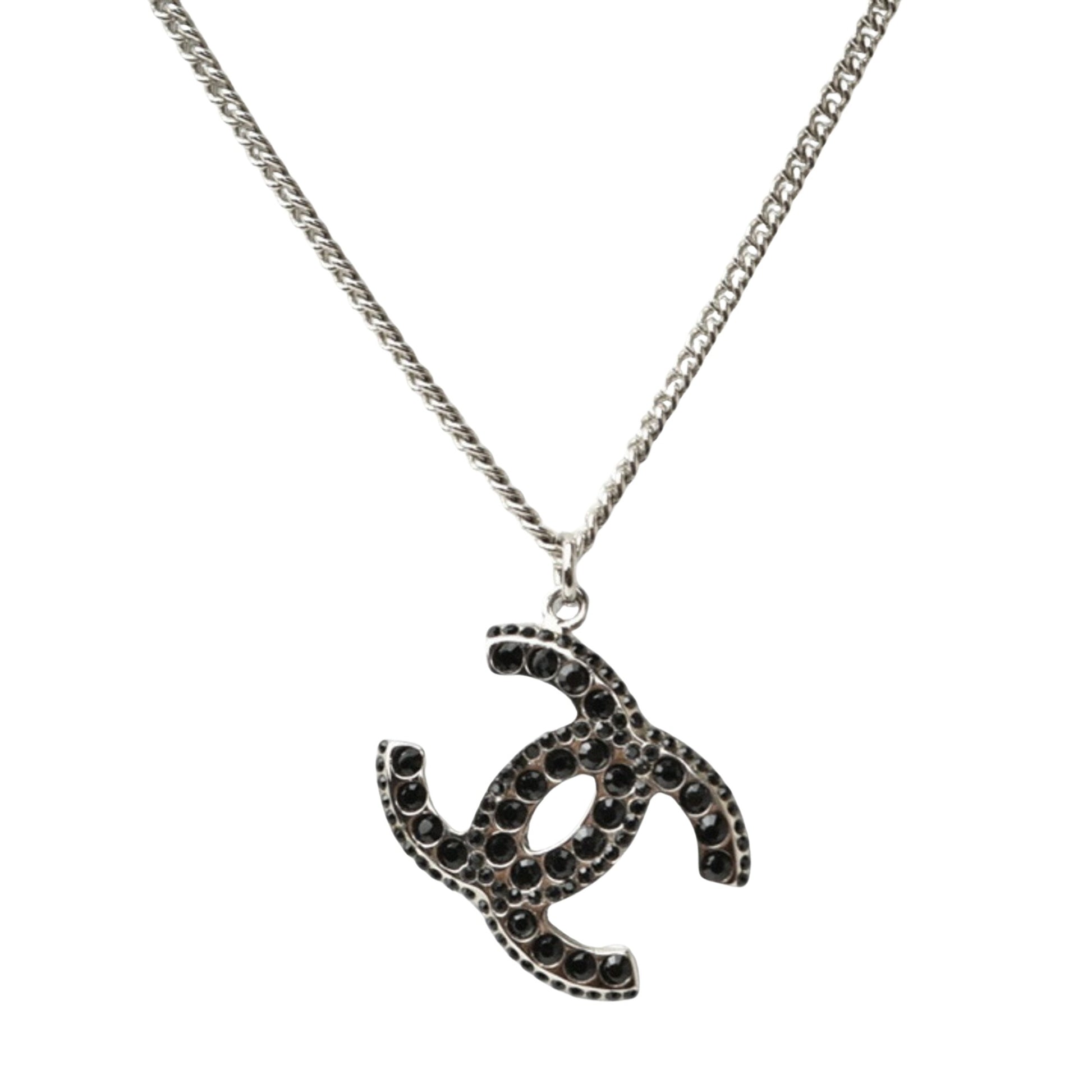 Chanel Coco Mark, Silver, Metal, necklace