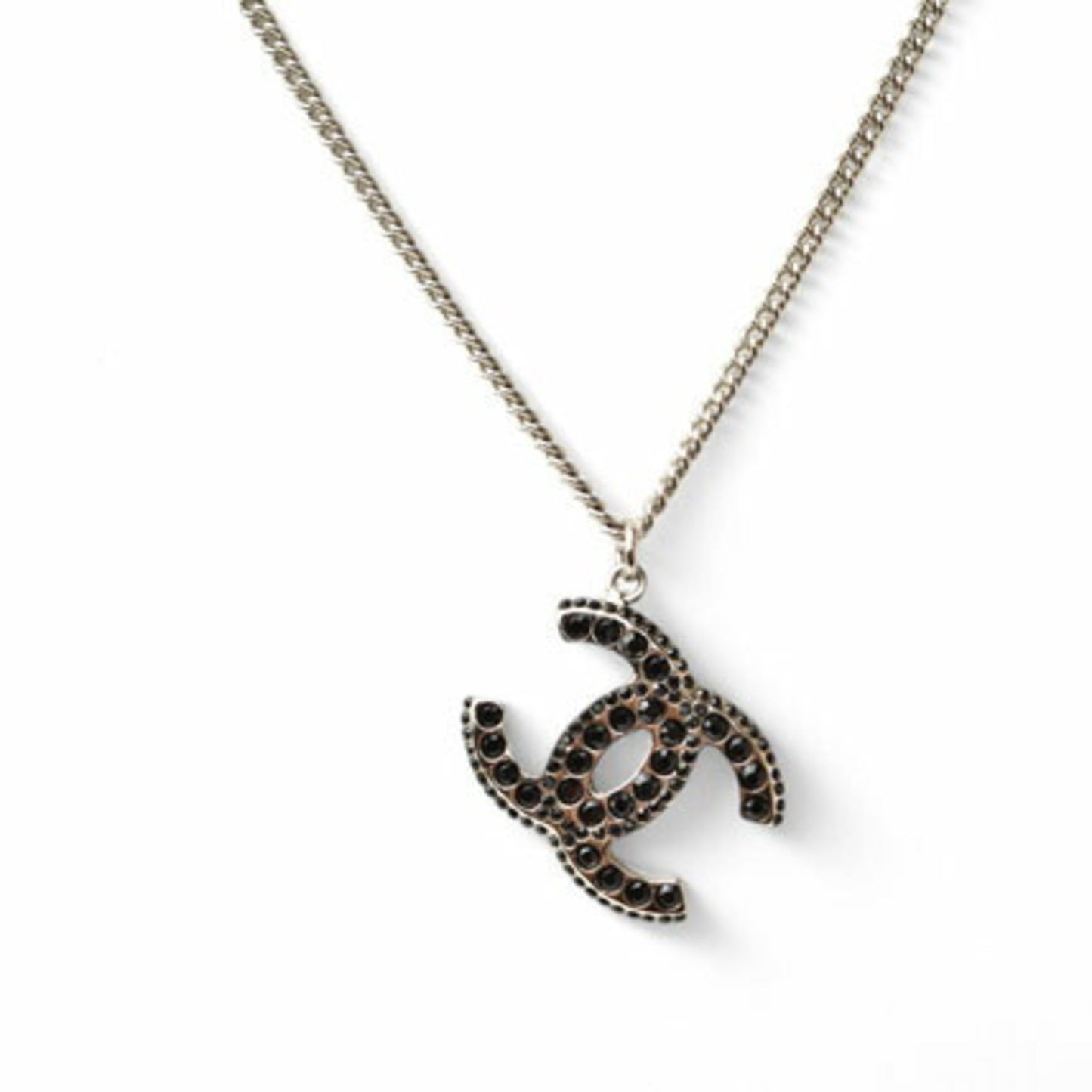 Chanel Coco Mark, Silver, Metal, necklace