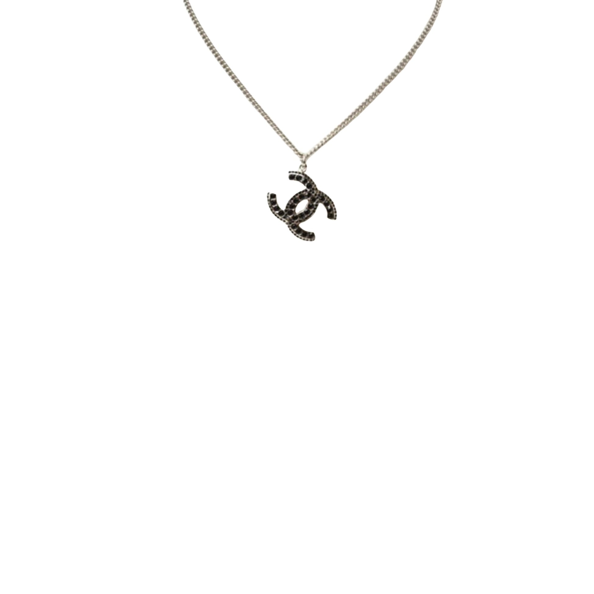 Chanel Coco Mark, Silver, Metal, necklace