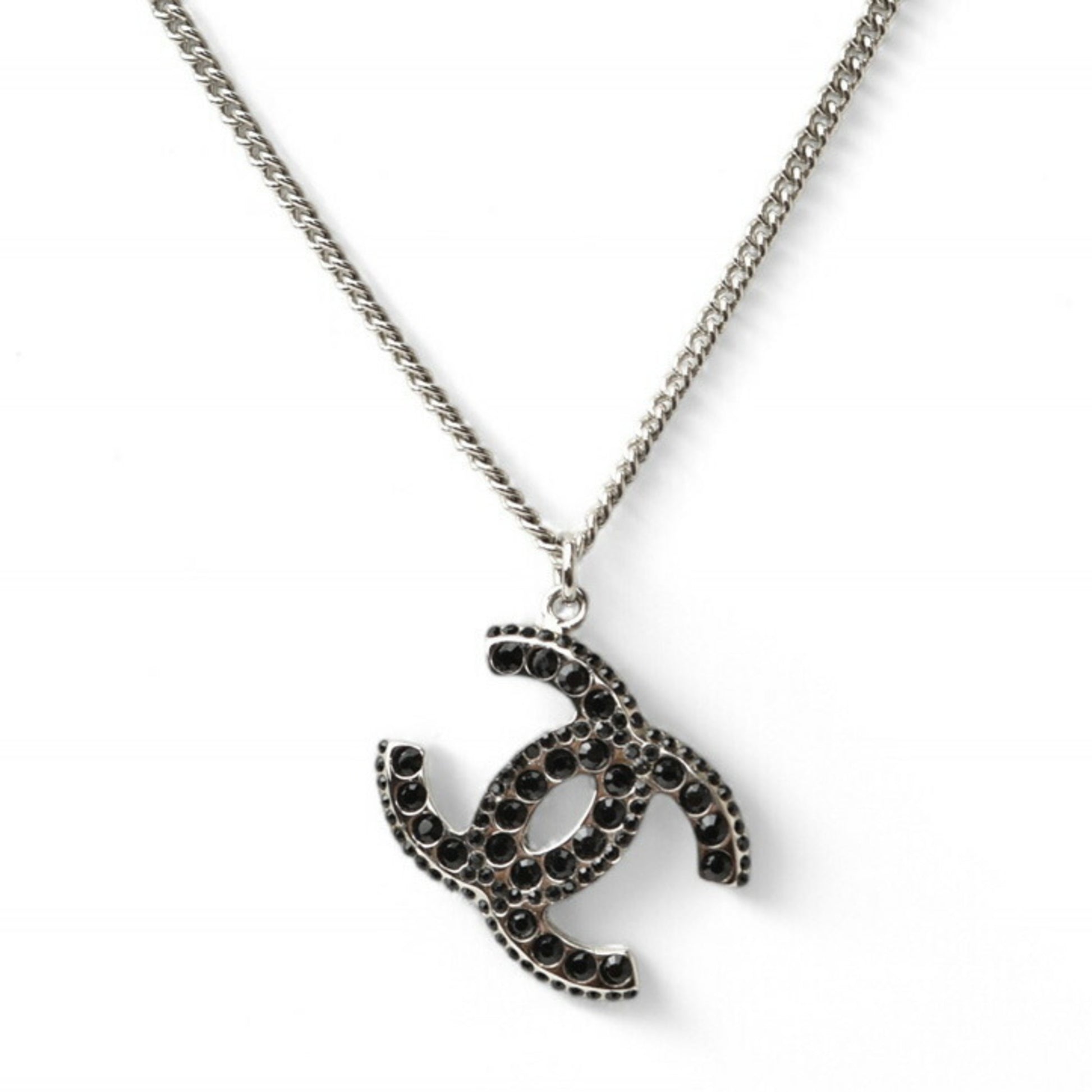 Chanel Coco Mark, Silver, Metal, necklace