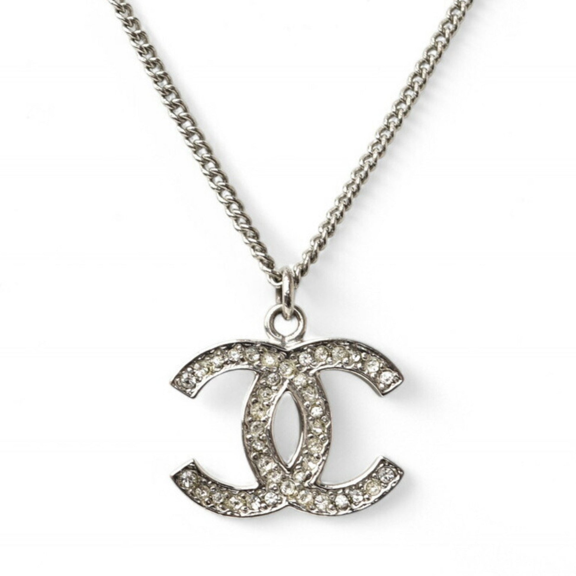 Chanel Coco Mark, Silver, Metal, necklace