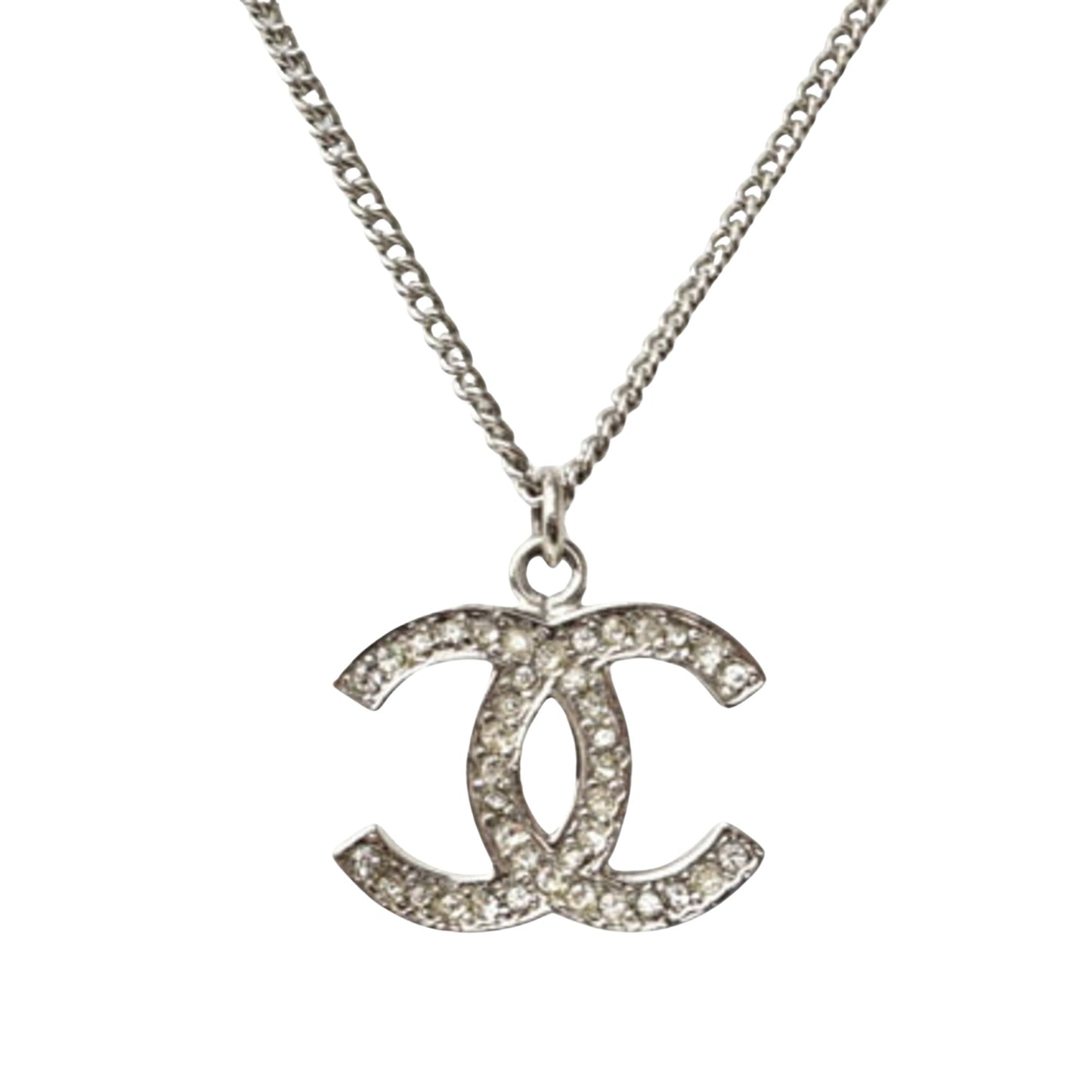 Chanel Coco Mark, Silver, Metal, necklace