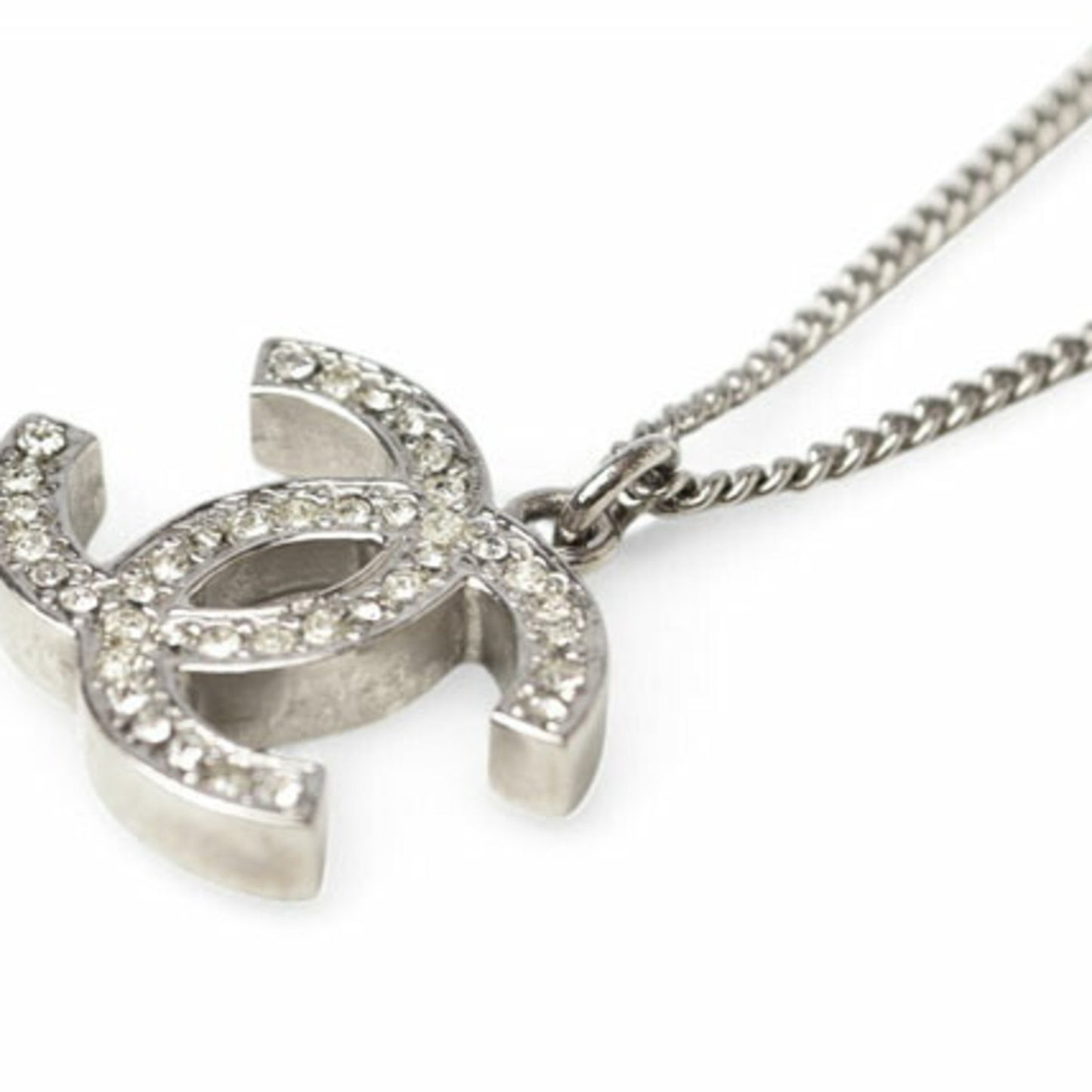 Chanel Coco Mark, Silver, Metal, necklace