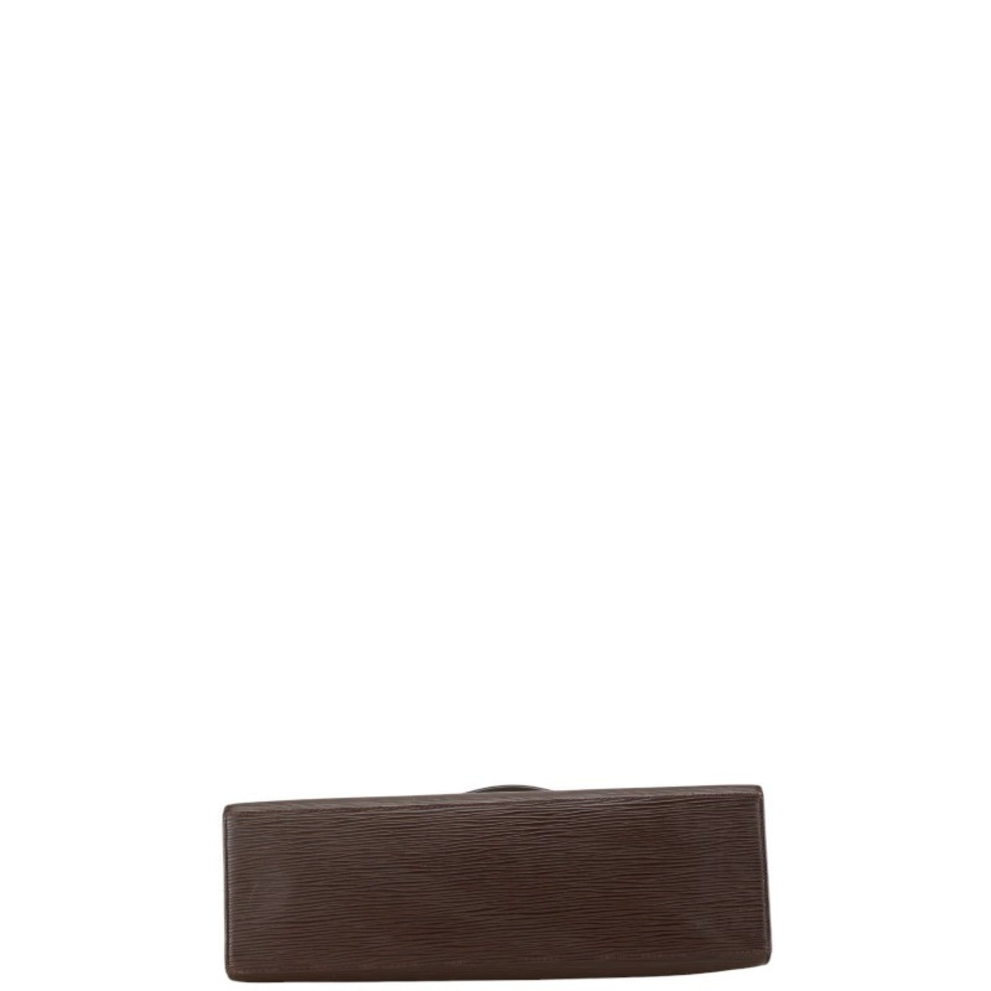 Louis Vuitton Croisette, Brown, Leather, handbag