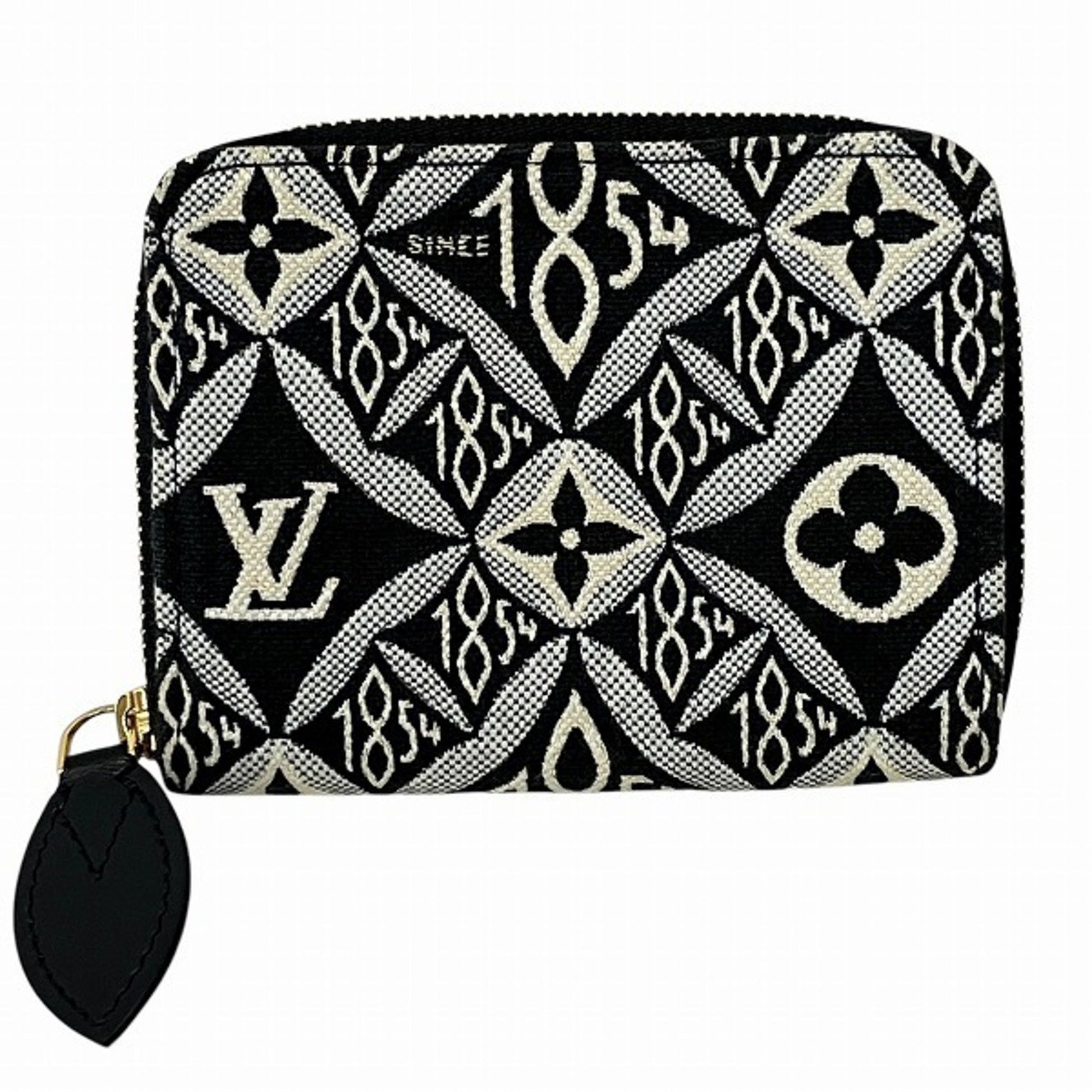 Louis Vuitton Zippy coin purse, Black, Canvas, wallet