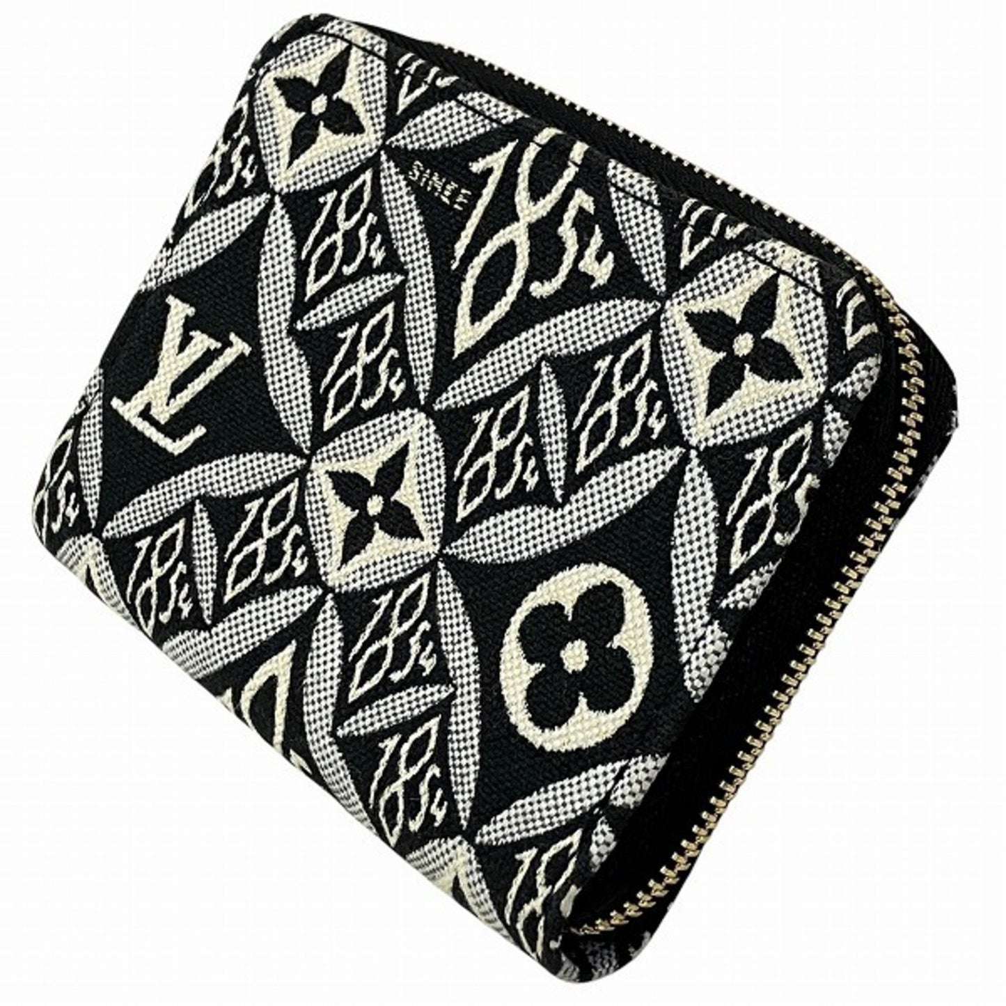 Louis Vuitton Zippy coin purse, Black, Canvas, wallet