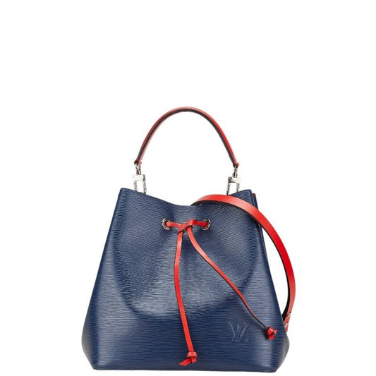 Louis Vuitton NéoNoé, Navy, Leather, shoulder