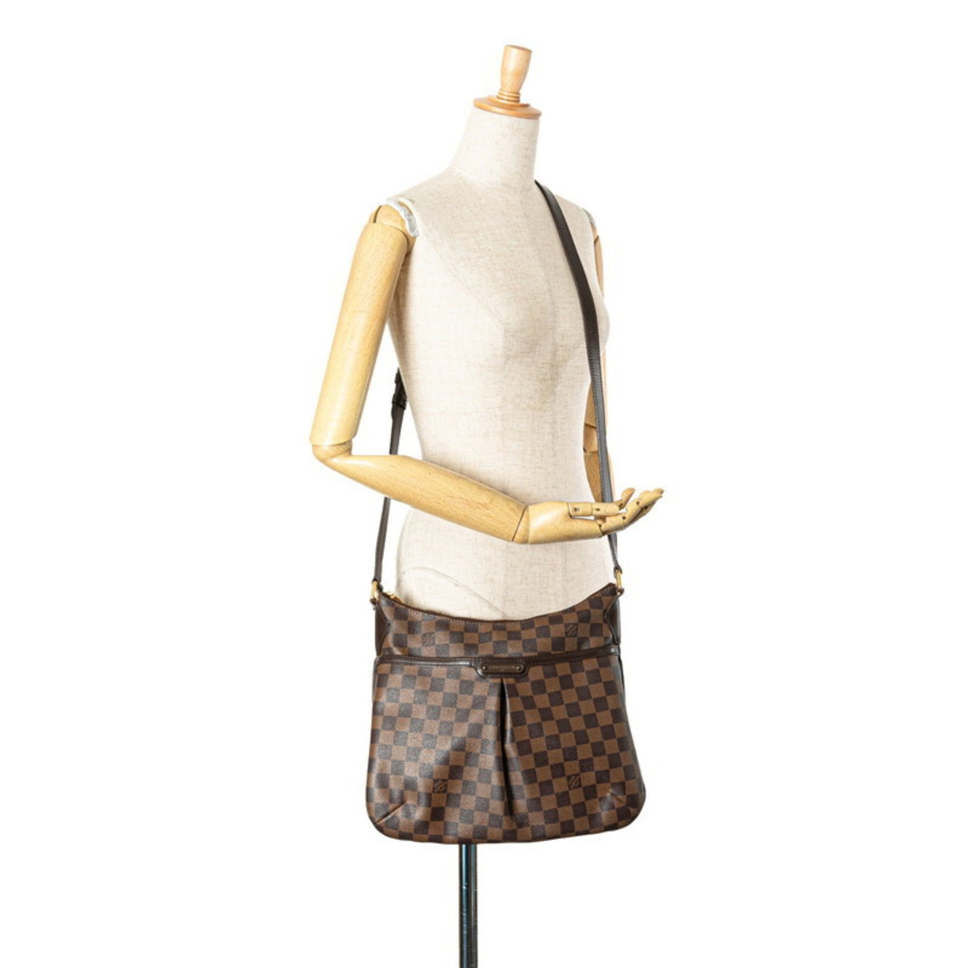 Louis Vuitton Bloomsbury, Brown, Canvas, shoulder