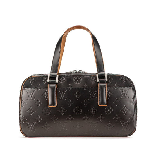 Louis Vuitton Shelton, Black, Leather, handbag