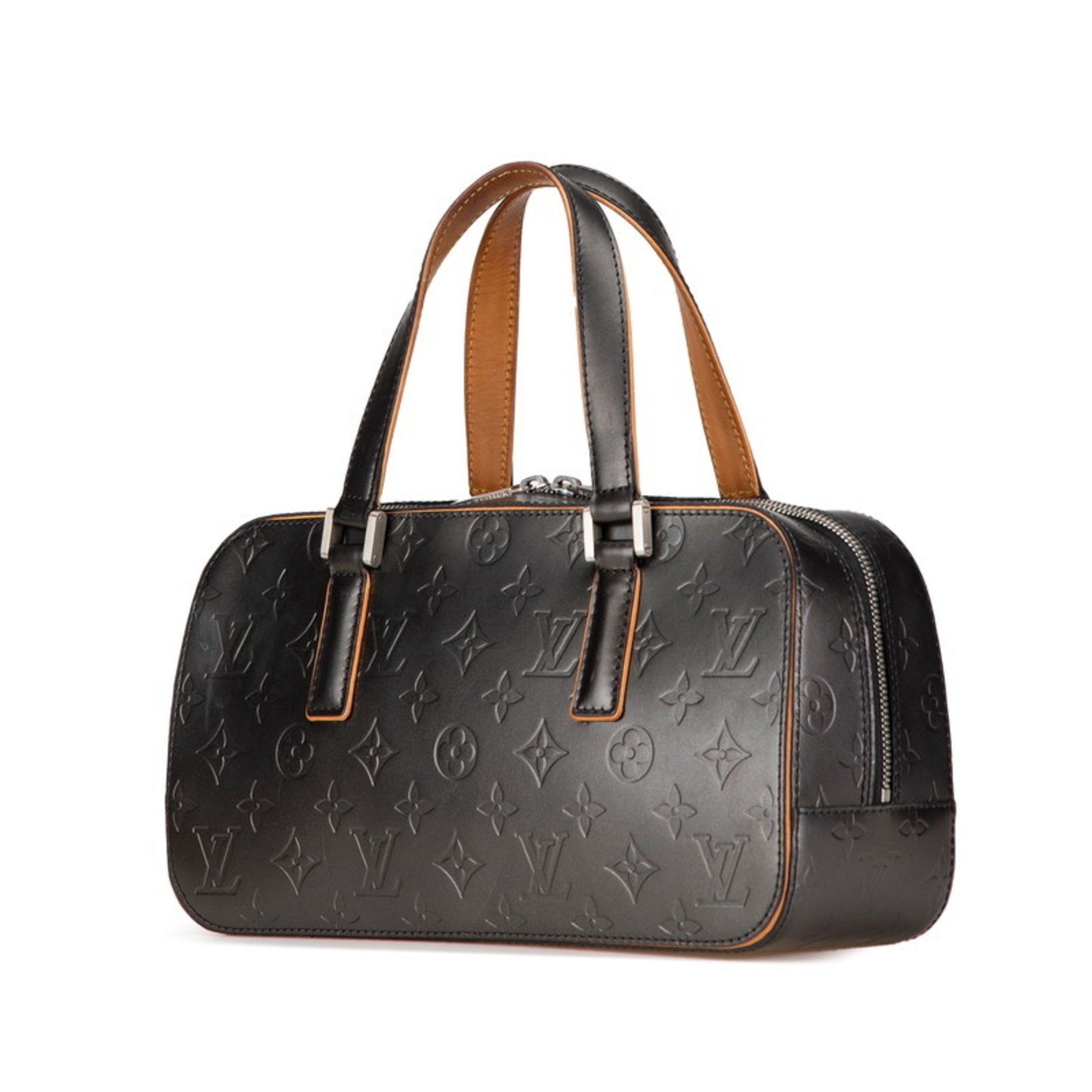 Louis Vuitton Shelton, Black, Leather, handbag
