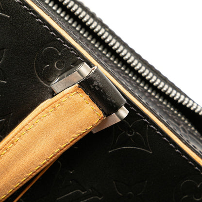 Louis Vuitton Shelton, Black, Leather, handbag