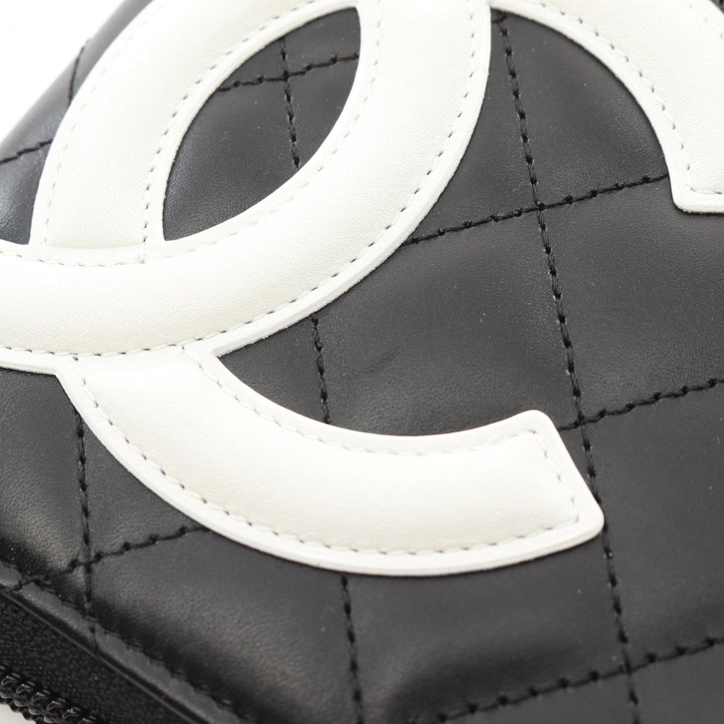 Chanel Cambon, Black, Leather, wallet