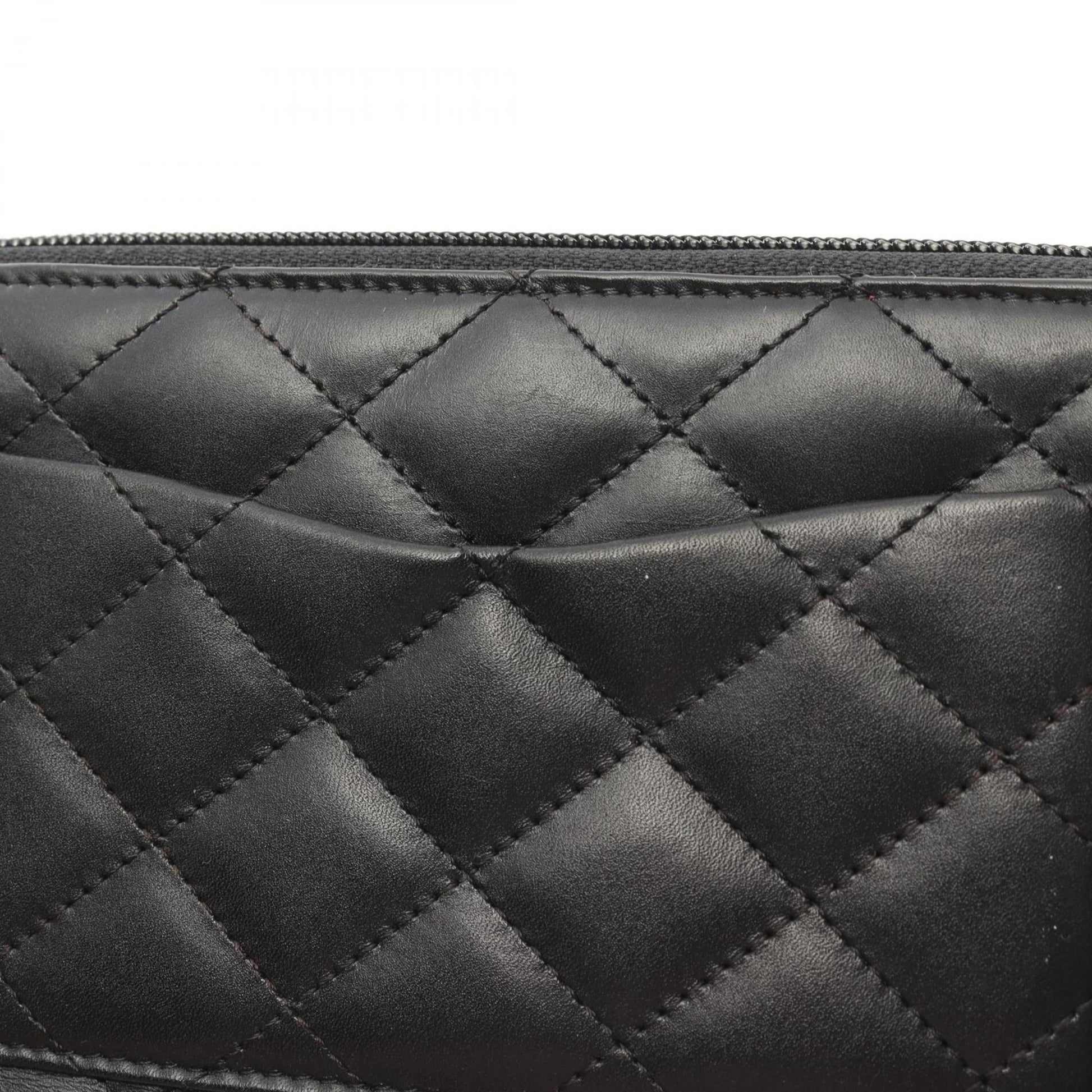 Chanel Cambon, Black, Leather, wallet