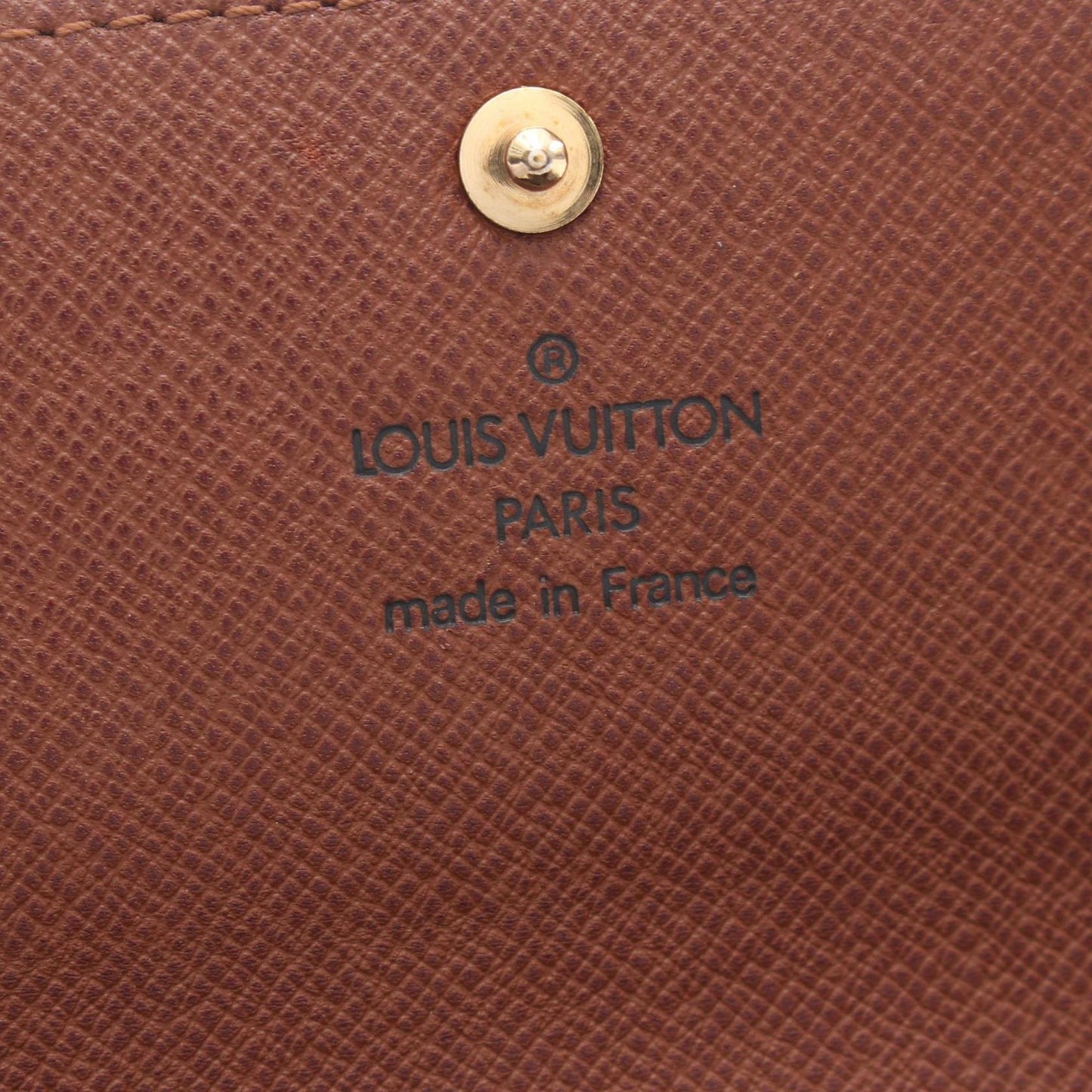 Louis Vuitton Porte Monnaie Credit, Brown, Canvas, wallet