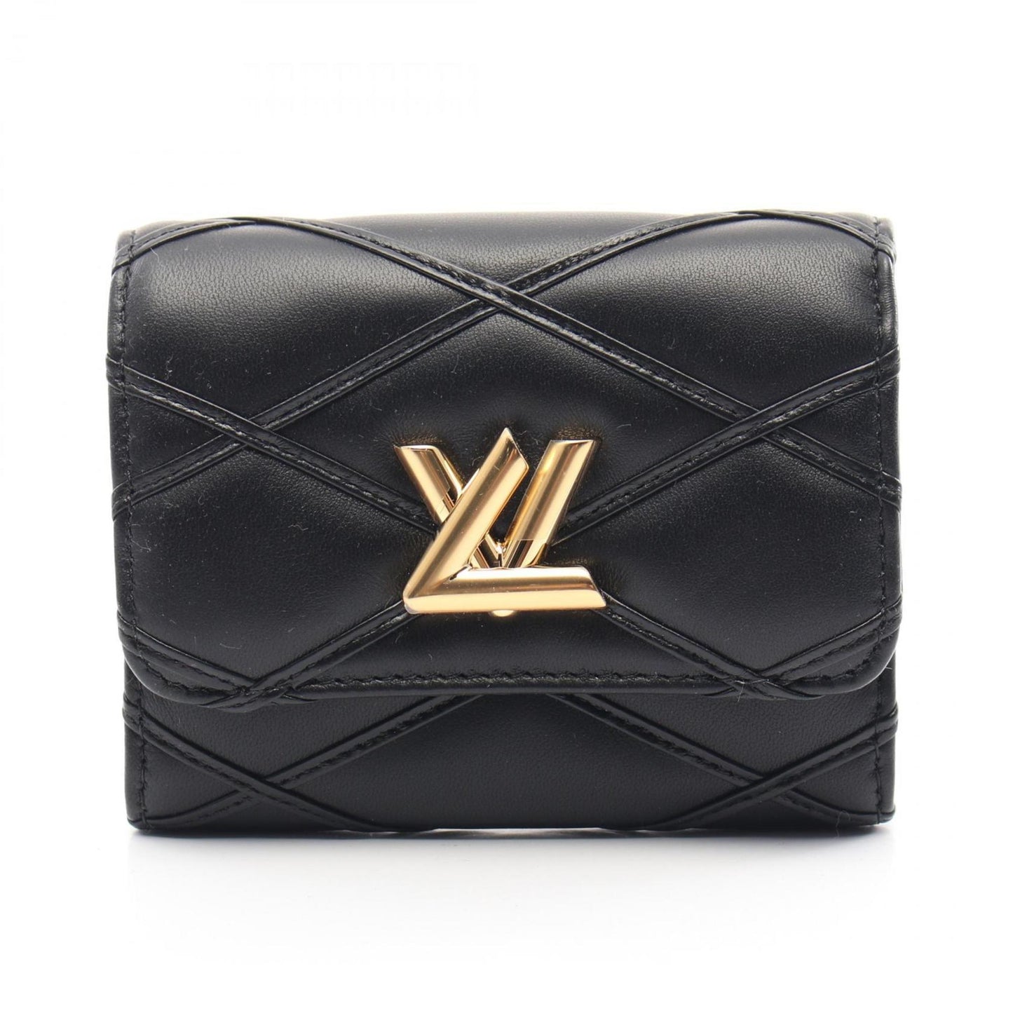 Louis Vuitton GO 14, Black, Leather, wallet