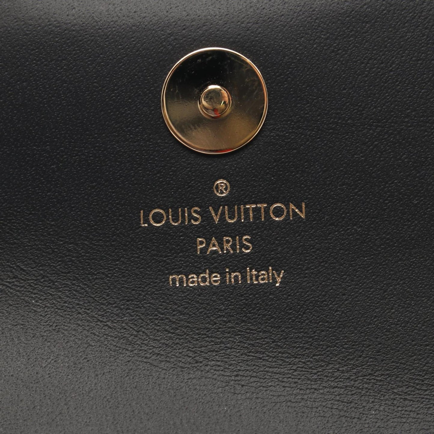 Louis Vuitton GO 14, Black, Leather, wallet