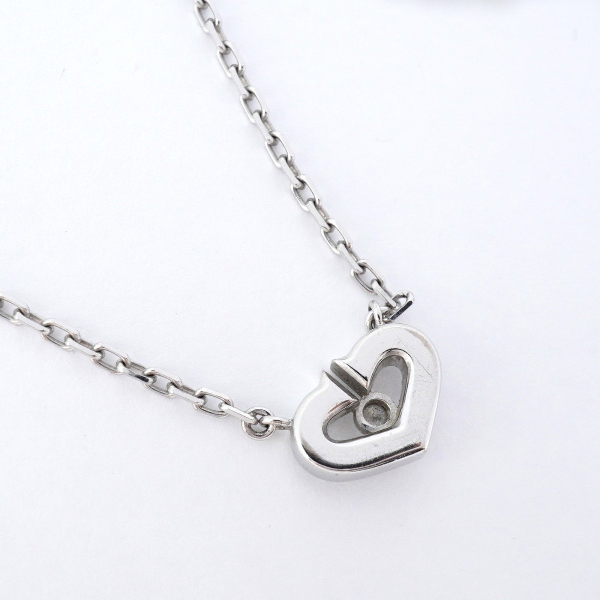 Cartier C heart, Silver, White Gold, necklace