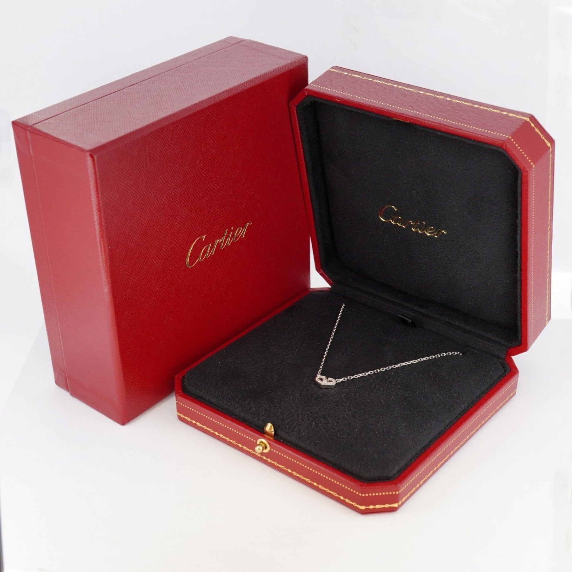 Cartier C heart, Silver, White Gold, necklace