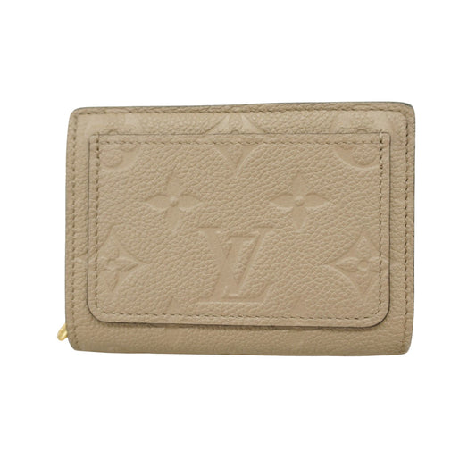 Louis Vuitton Portefeuille Cléa, Beige, Leather, wallet