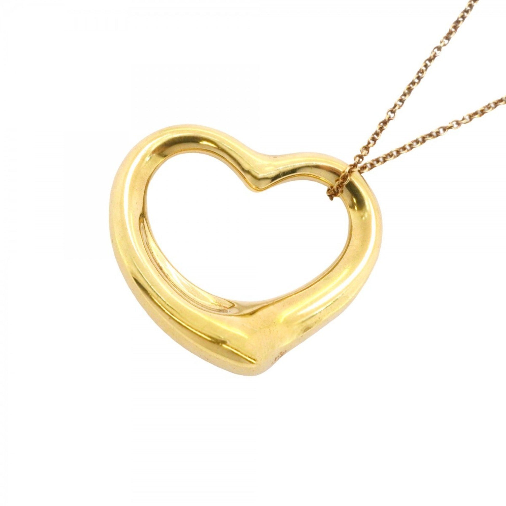 Tiffany & Co Open Heart, Gold, Yellow Gold, necklace