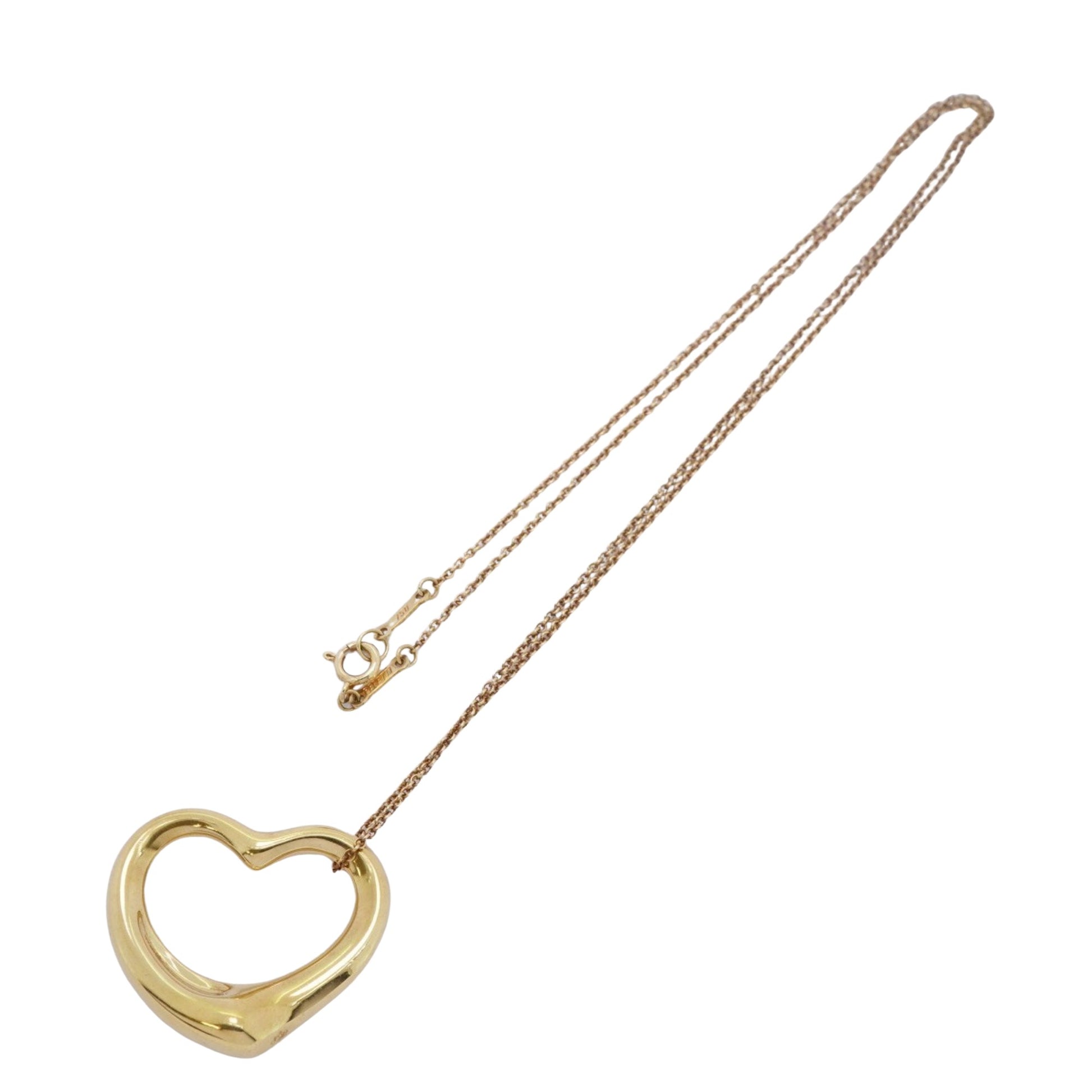 Tiffany & Co Open Heart, Gold, Yellow Gold, necklace