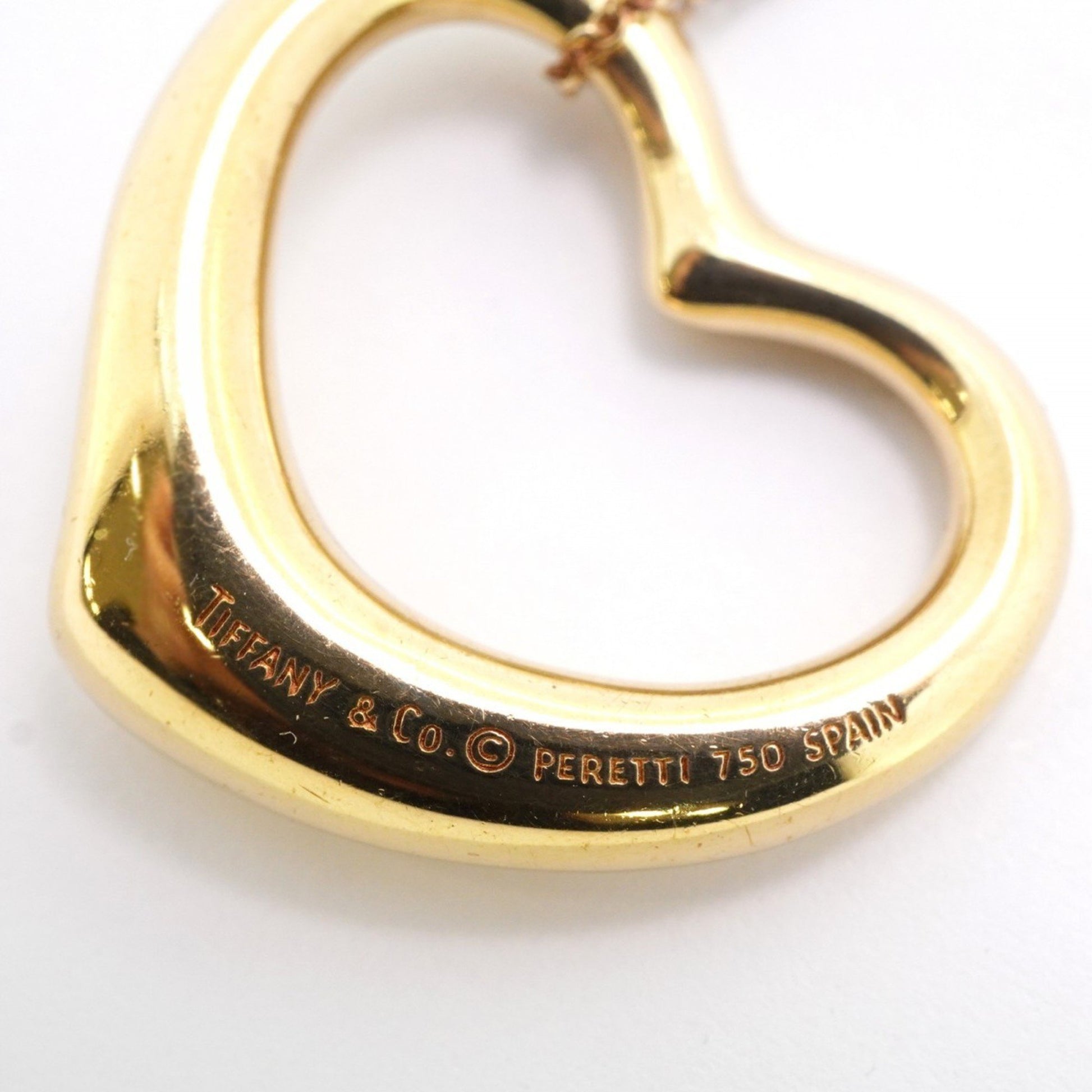 Tiffany & Co Open Heart, Gold, Yellow Gold, necklace