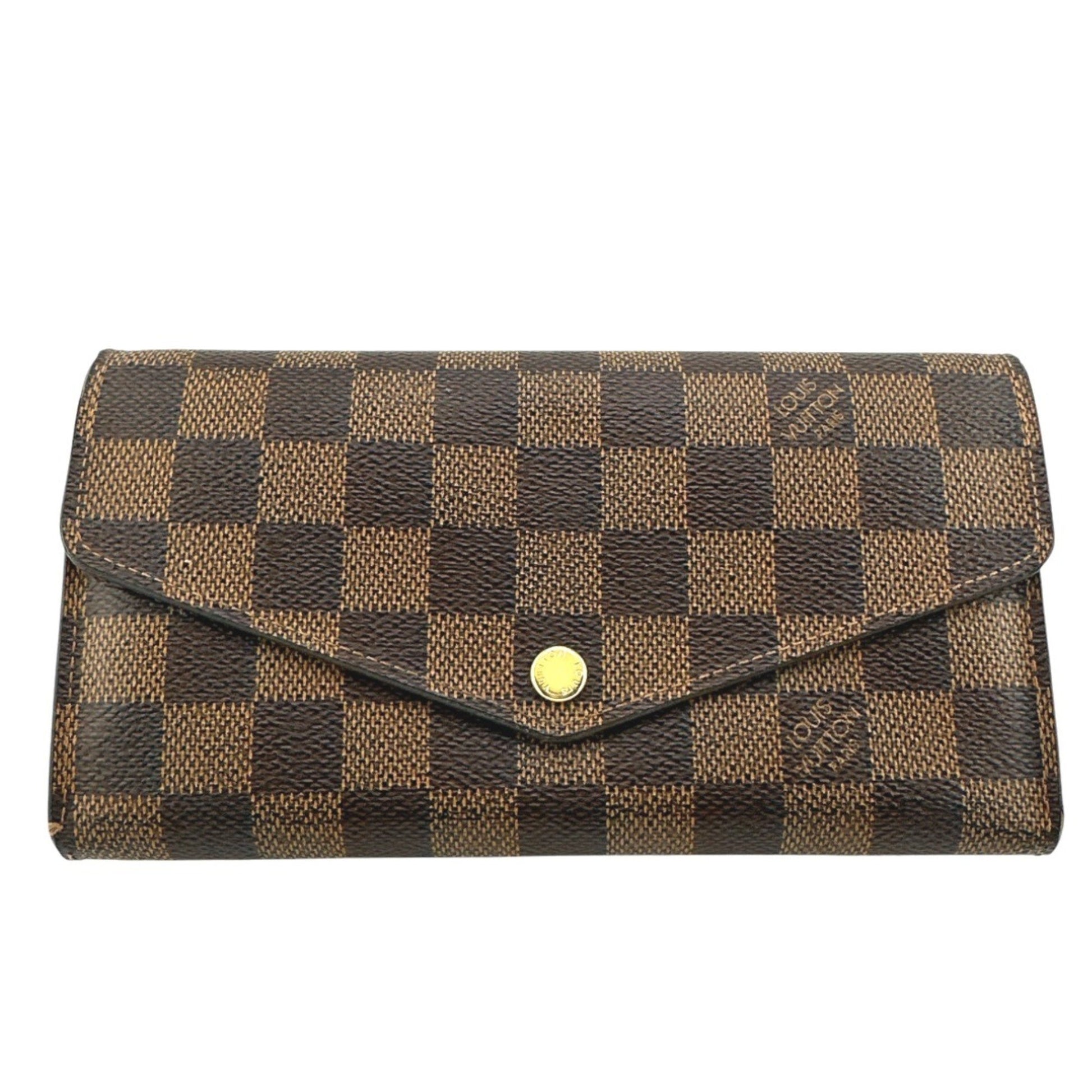 Louis Vuitton Sarah, Brown, Canvas, wallet