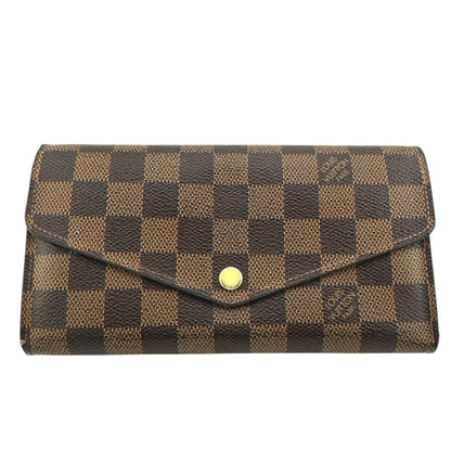 Louis Vuitton Sarah, Brown, Canvas, wallet