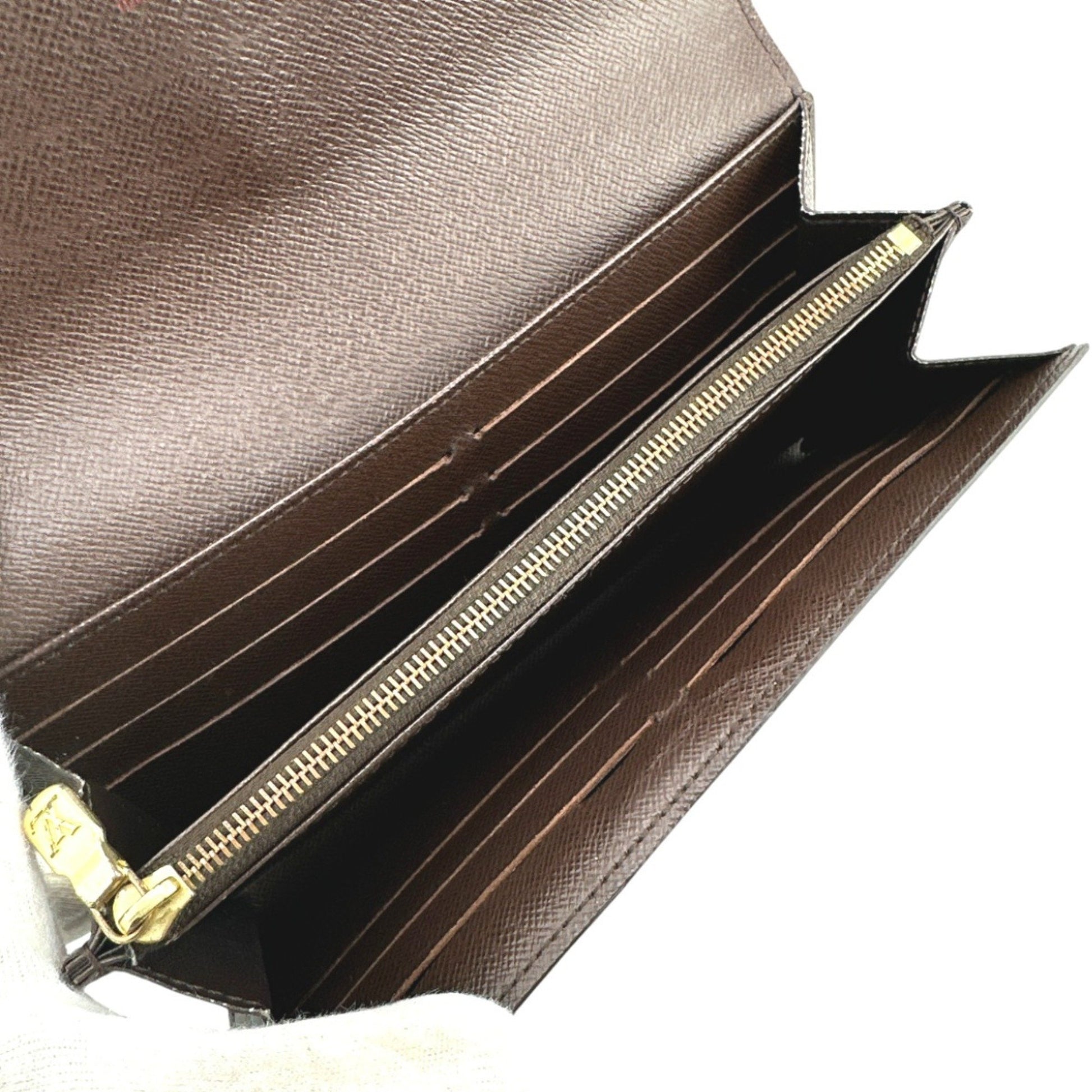 Louis Vuitton Sarah, Brown, Canvas, wallet