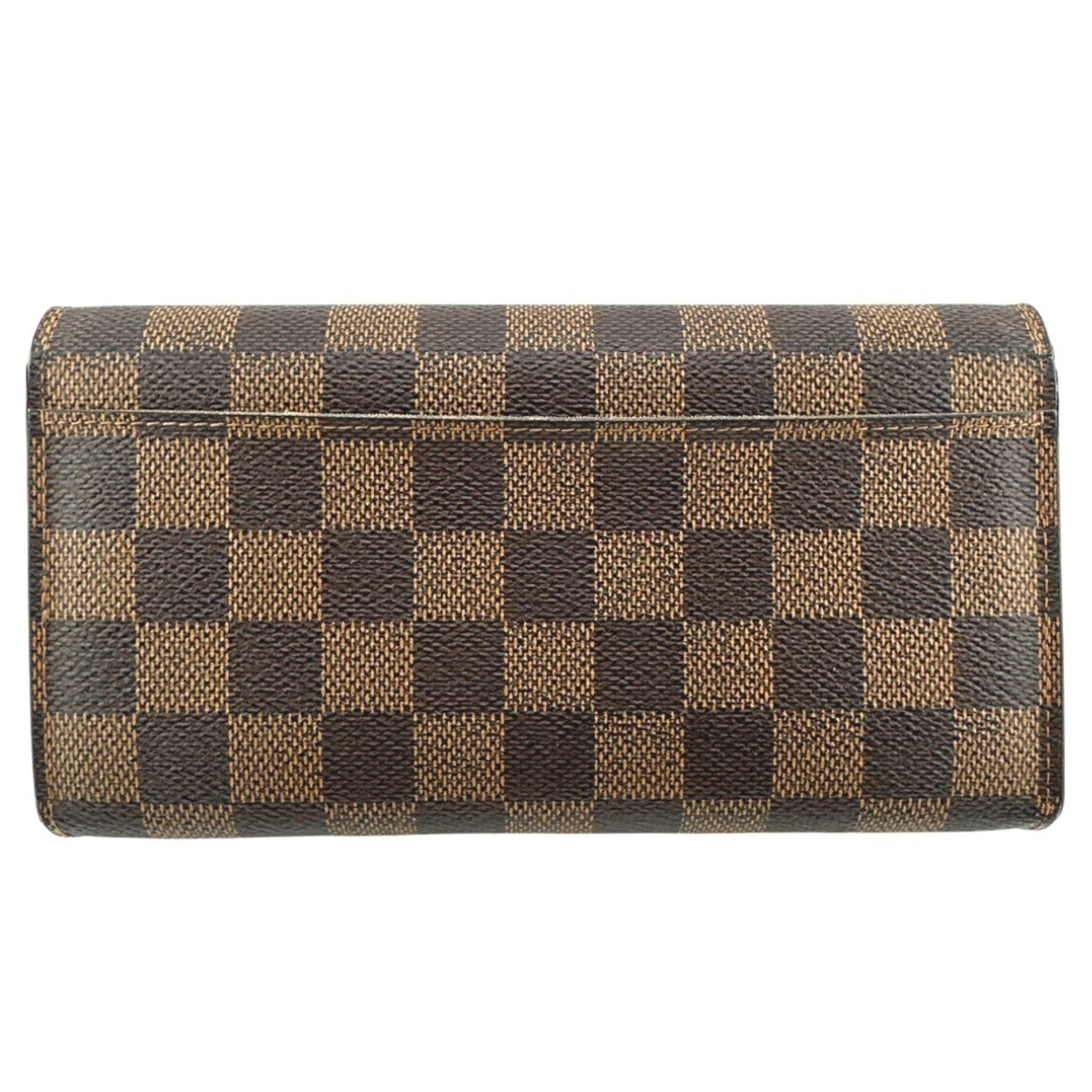 Louis Vuitton Sarah, Brown, Canvas, wallet