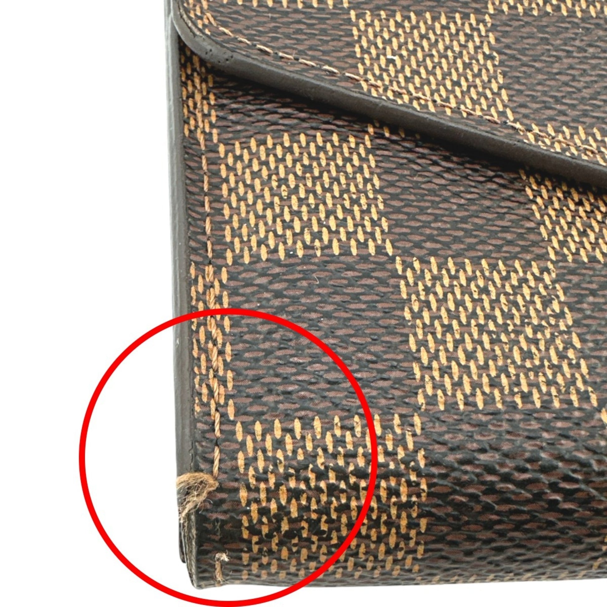 Louis Vuitton Sarah, Brown, Canvas, wallet