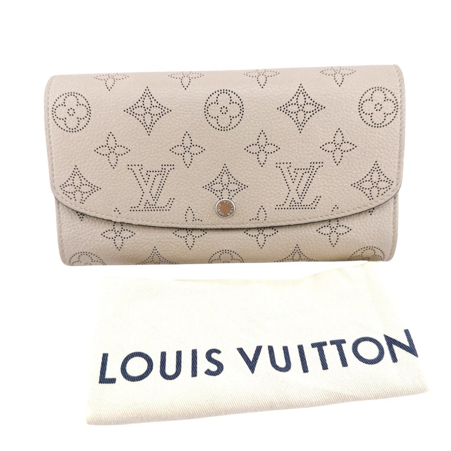Louis Vuitton Portefeuille Iris, Beige, Leather, wallet