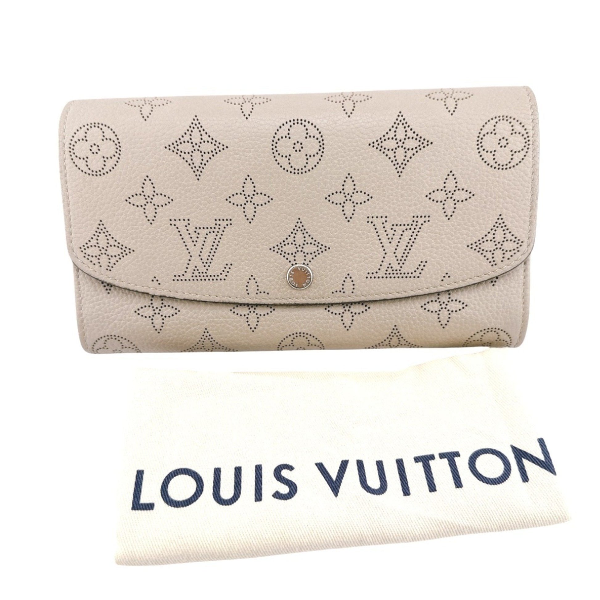 Louis Vuitton Portefeuille Iris, Beige, Leather, wallet