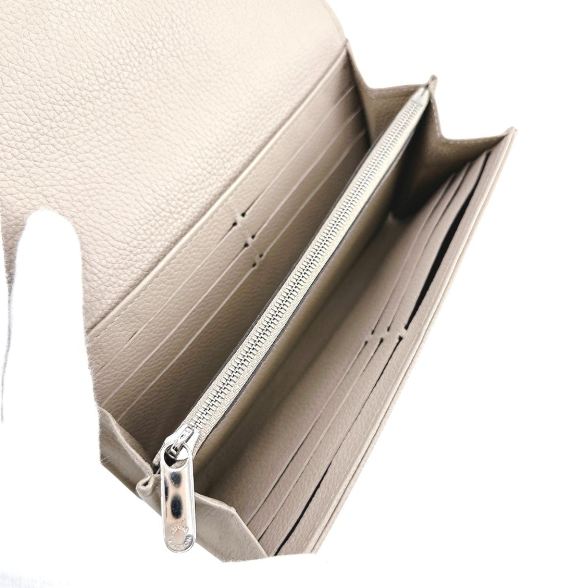 Louis Vuitton Portefeuille Iris, Beige, Leather, wallet