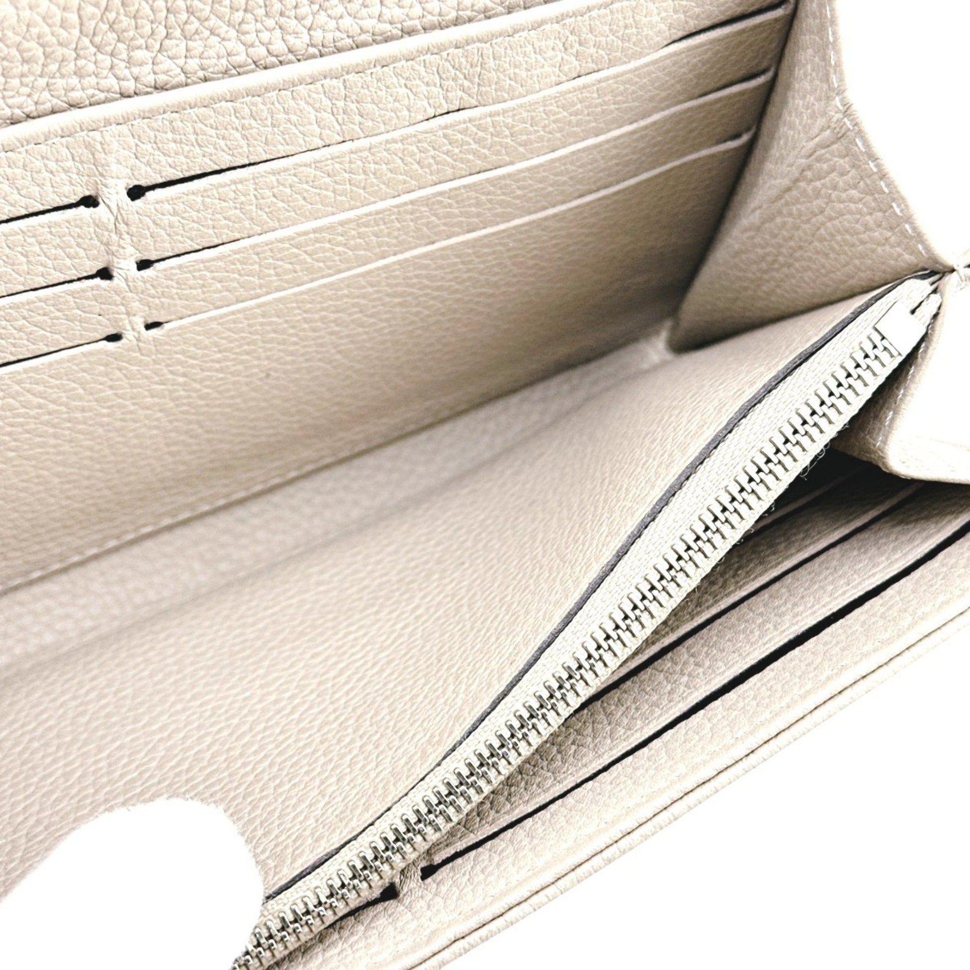 Louis Vuitton Portefeuille Iris, Beige, Leather, wallet