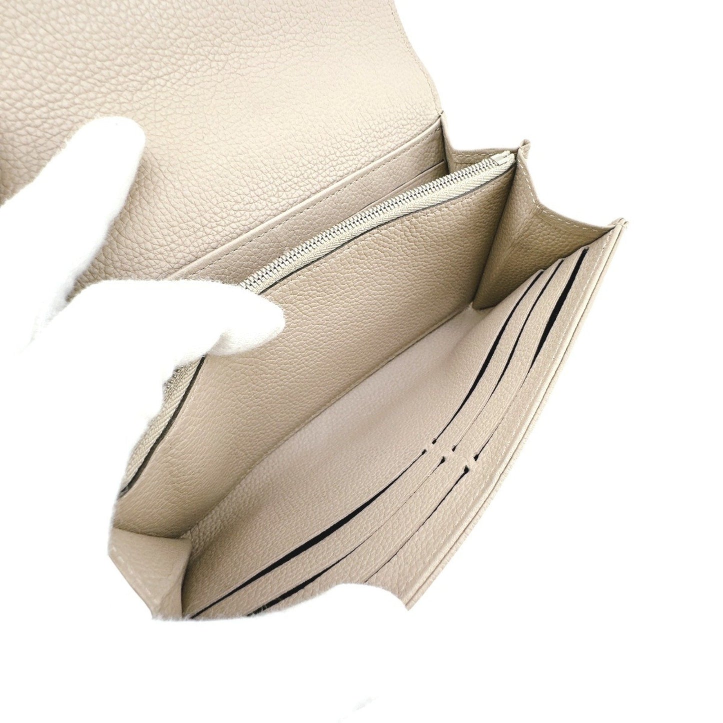Louis Vuitton Portefeuille Iris, Beige, Leather, wallet