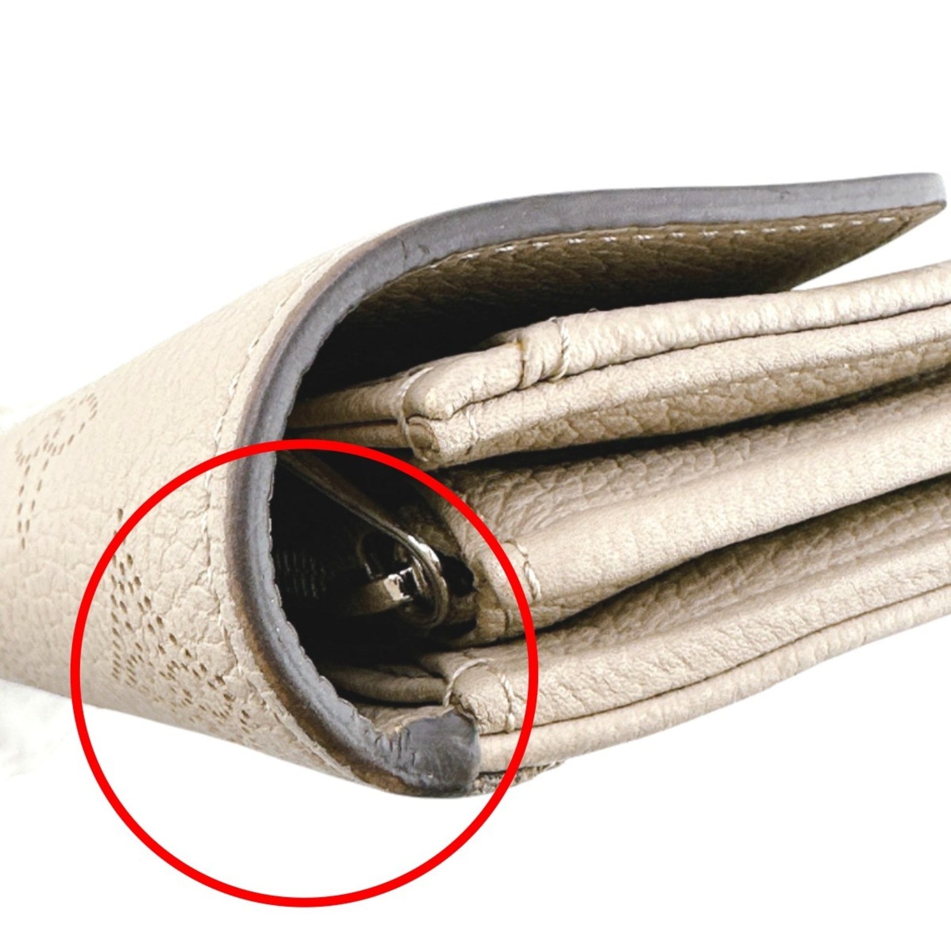 Louis Vuitton Portefeuille Iris, Beige, Leather, wallet