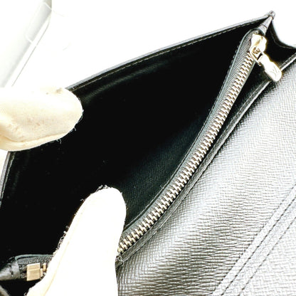 Louis Vuitton Portefeuille Brazza, Black, Leather, wallet