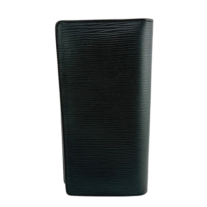 Louis Vuitton Portefeuille Brazza, Black, Leather, wallet