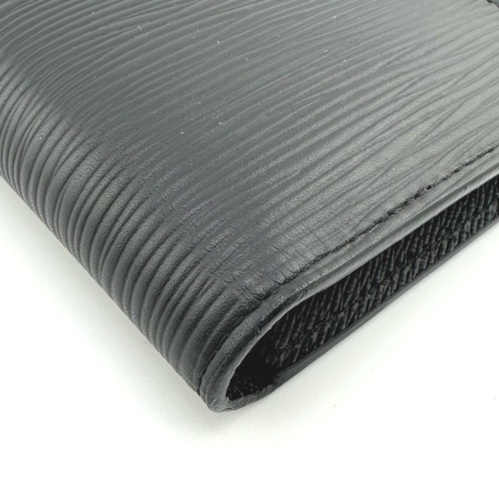 Louis Vuitton Portefeuille Brazza, Black, Leather, wallet